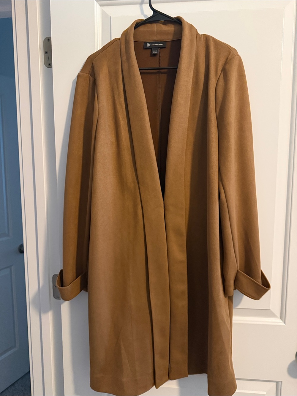 Never Worn -INC International Concepts Brown Long Duster Cardigan  -Size Large